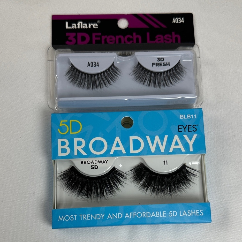 Laflare 3D French Lash (Fresh) and Broadway 5D Lash Bundle